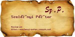 Szelényi Péter névjegykártya