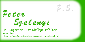 peter szelenyi business card